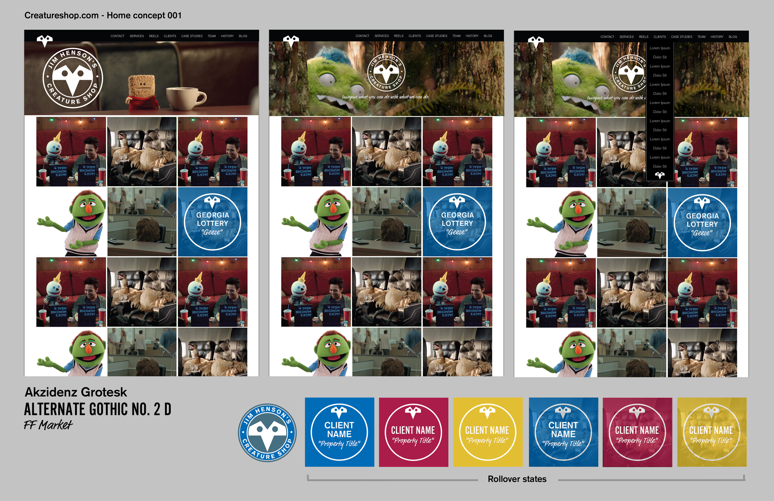 Web layout design.